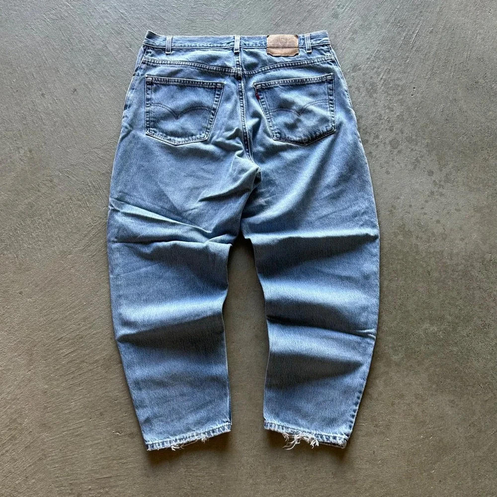 Vintage 90s Levis 560 Jeans Mens 38x30 Blue Light Denim Loose Fit Tapered USA